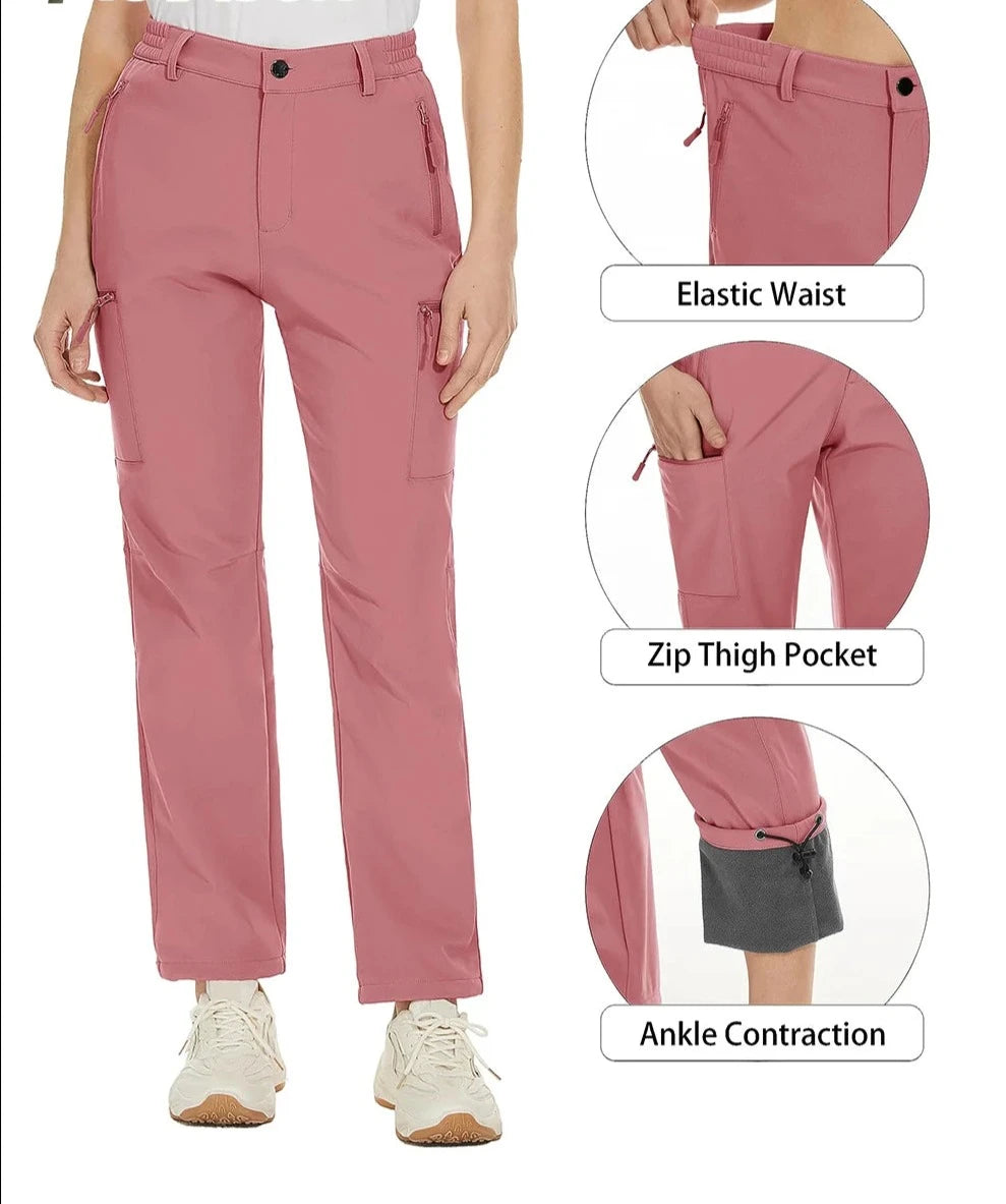 Windproof Winter Fleece Lined Golf Trousers