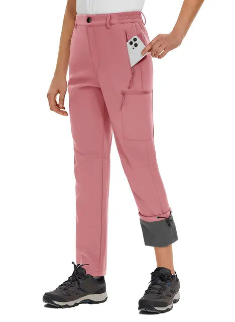 Windproof Winter Fleece Lined Golf Trousers