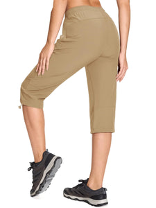 Elastic Waist Quick Dry Capri Golf Pants