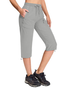 Elastic Waist Quick Dry Capri Golf Pants