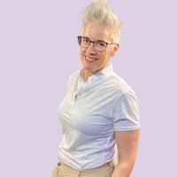 Cloud Camo Mock Neck Polo - Womensgolfgear