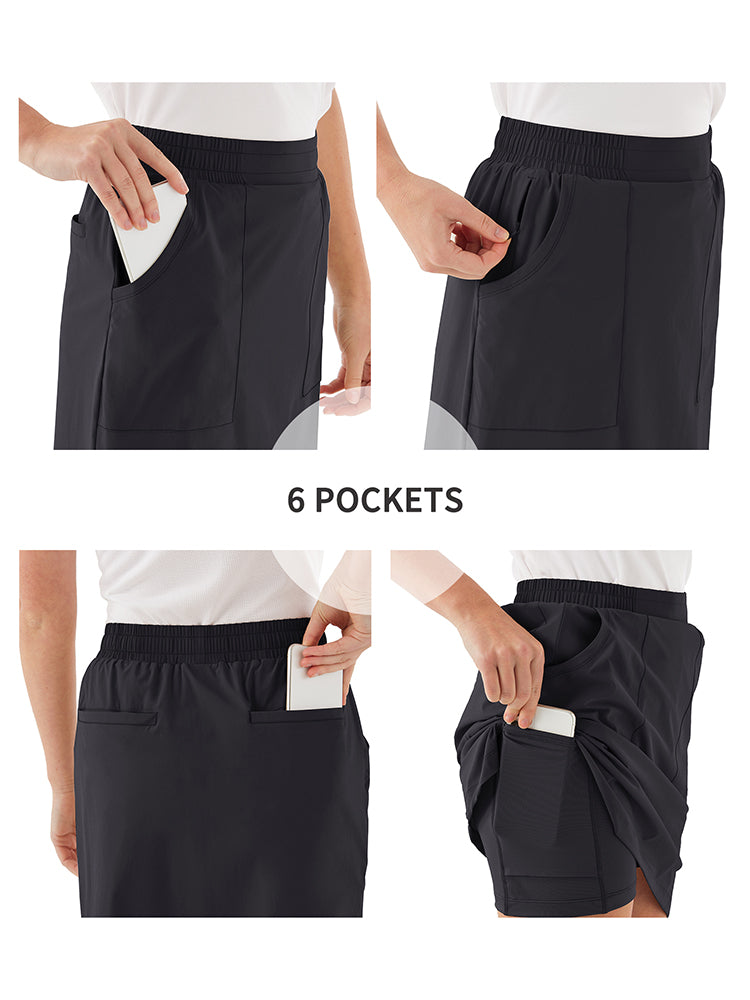 Premium Tailored Elastic Waist Golf Skort - Womensgolfgear